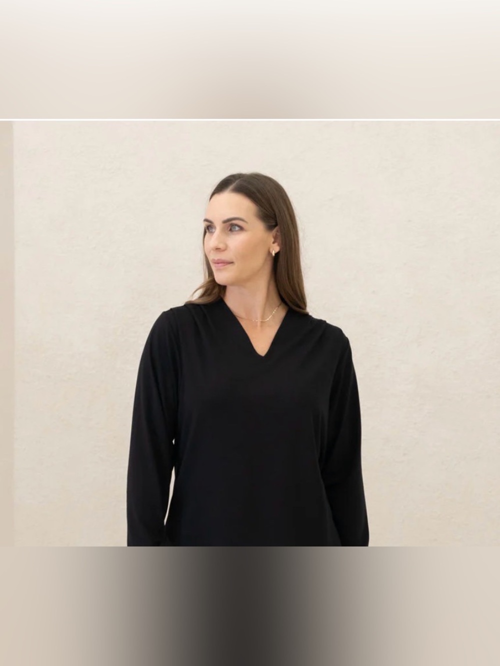Encircled The Gather Blouse in Black Large